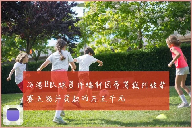 海港B队球员许瑞轩因辱骂裁判被禁赛五场并罚款两万五千元